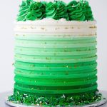 Green Stripes Designer Cake