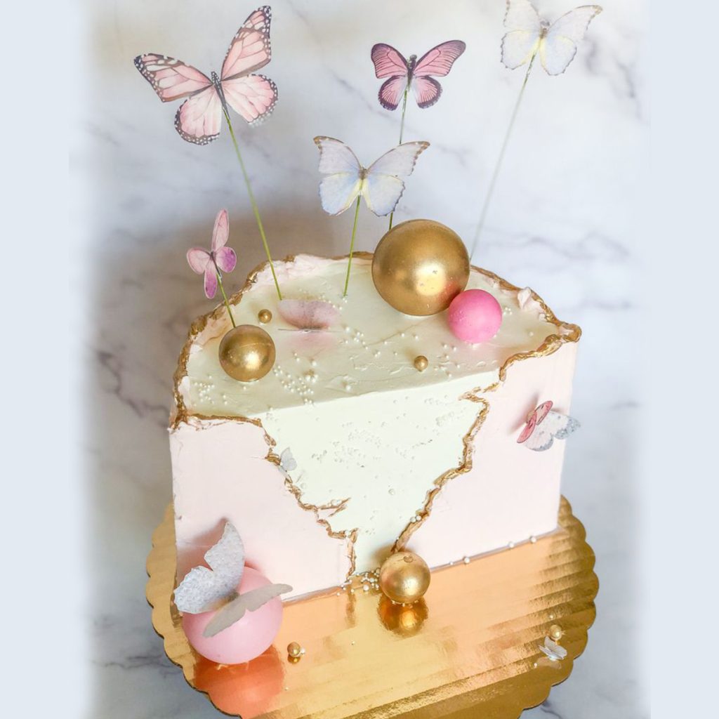 Half Year Birthday Butterfly Cake