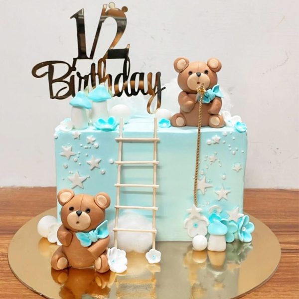 Half Year Birthday Teddy Cake