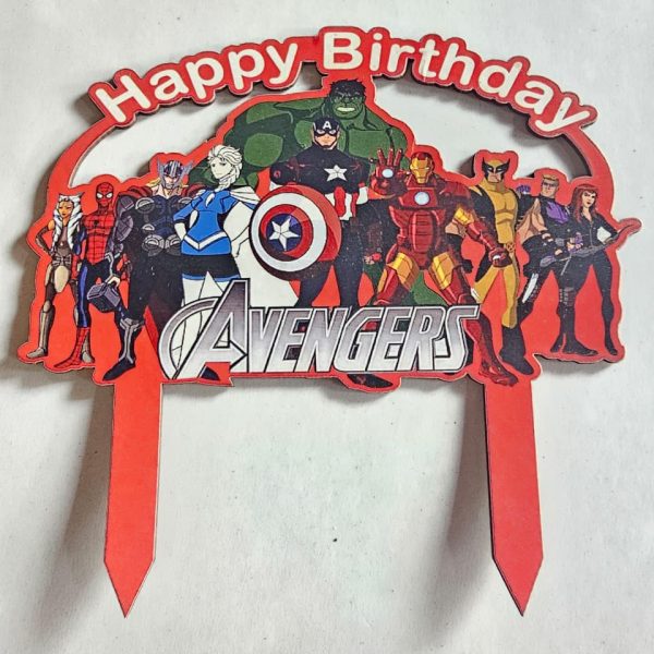 Happy Birthday Avengers Theme Topper