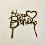 Happy birthday with heart topper