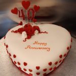 Heart Shaped Anniversary Cake