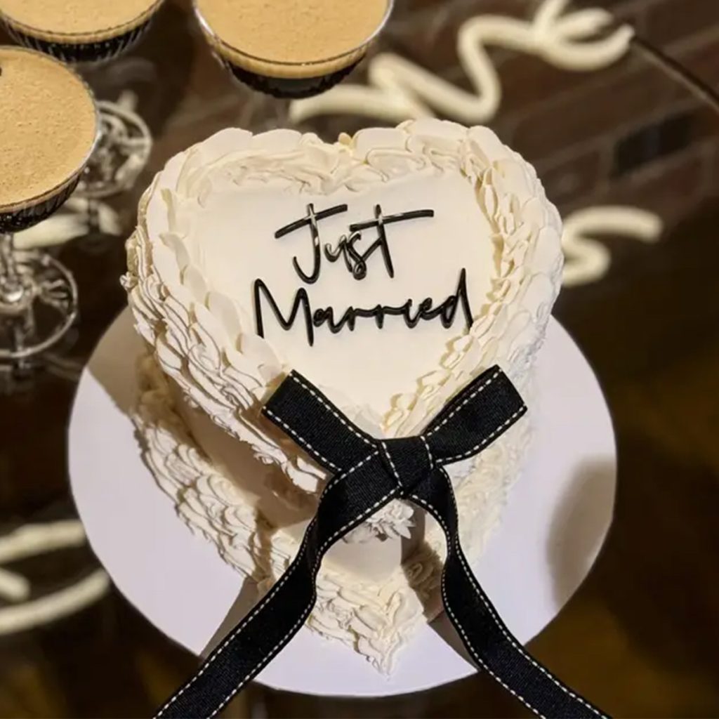 Heart Shaped Cake With Bow