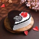 Heart Shaped Choco Vanilla Cake