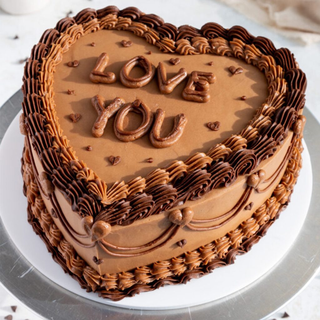 Heart Shaped Chocolate Cake