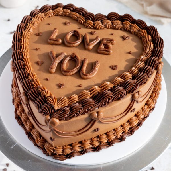 Heart Shaped Chocolate Cake