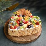 Heart Shaped Fresh Fruit Cake