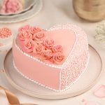 Heart Shaped Pastel Colored Cake