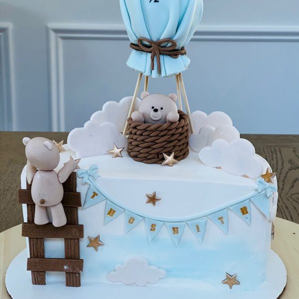 Hot Air Balloon with Teddy Cake