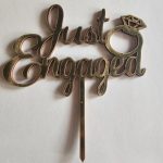 Just Engaged with Diamond Ring Big Topper