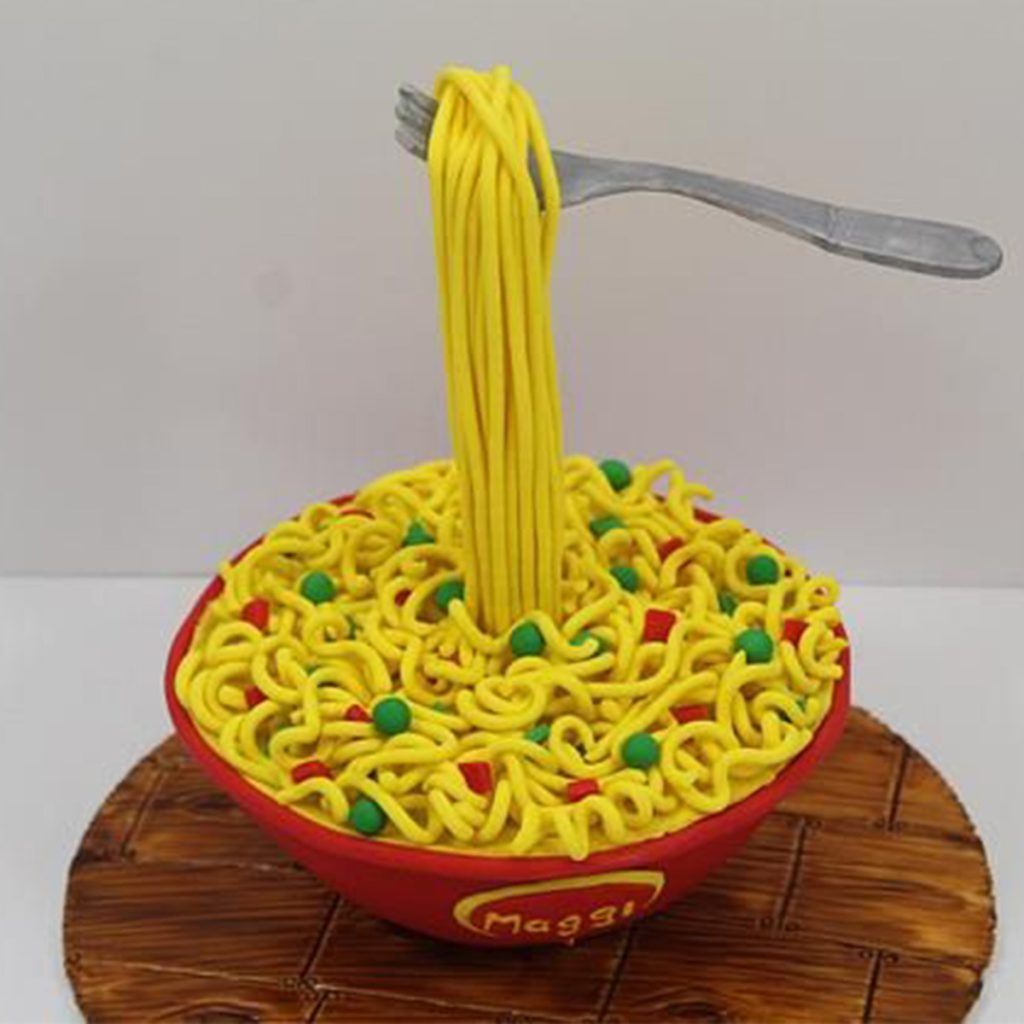 Maggi Noodles Anti Gravity Cake