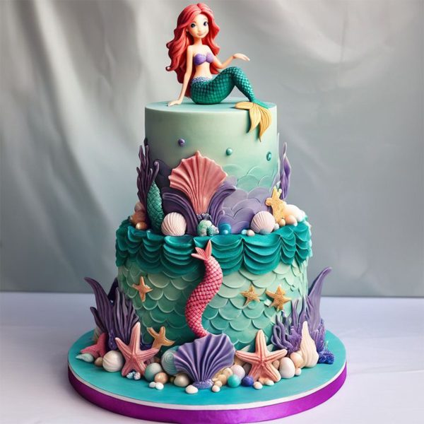 Mermaid Theme Cake