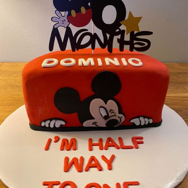 Mickey Half Birthday Cake