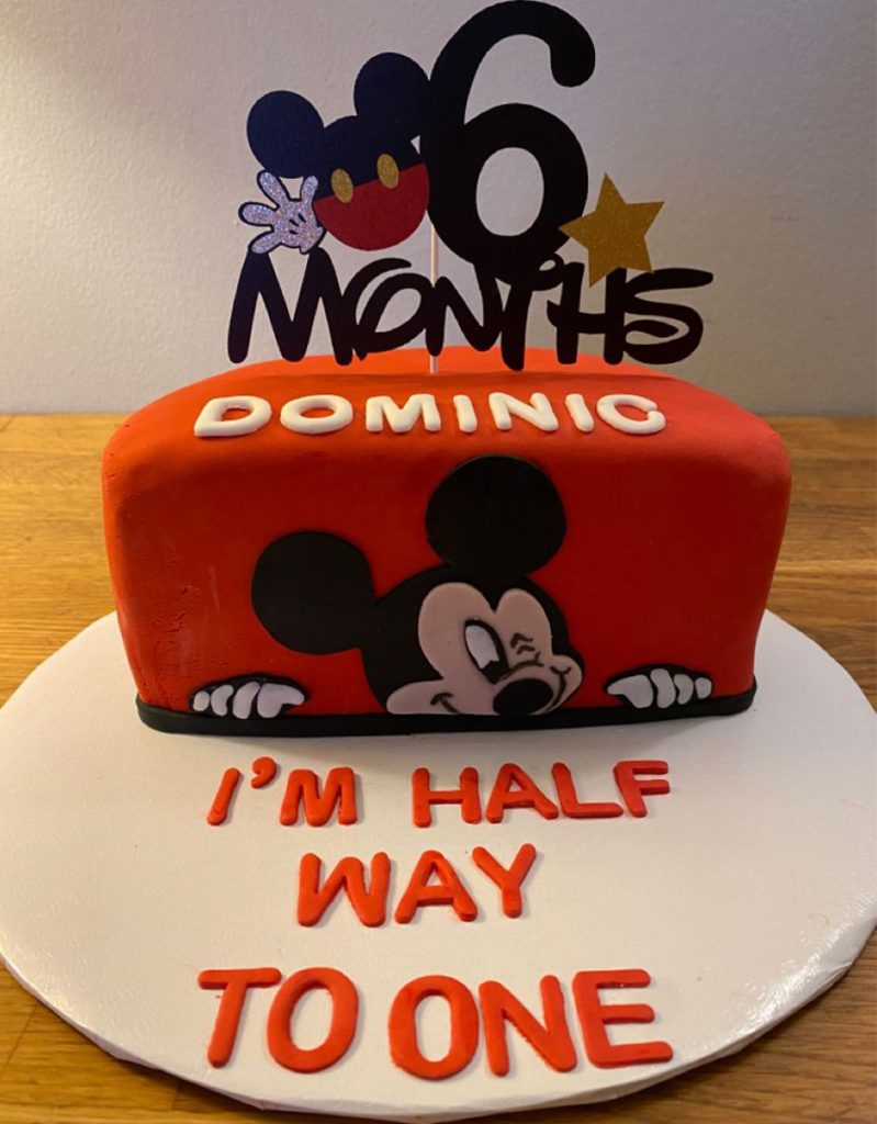 Mickey Half Birthday Cake