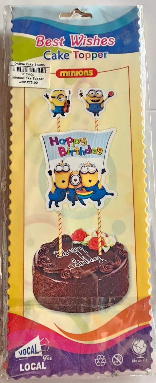 Minions Cake Topper 1 Minions Cake Topper - Image 1