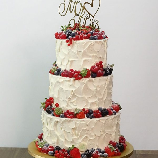 Mixed Berries Wedding Cake