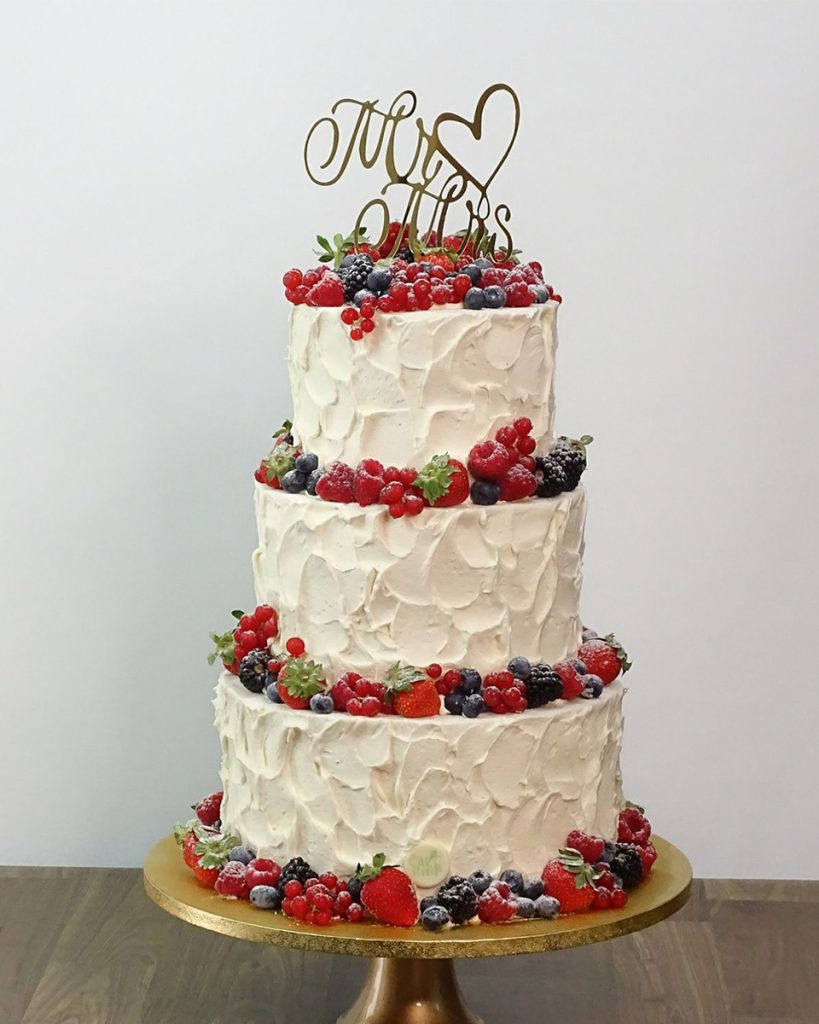 Mixed Berries Wedding Cake