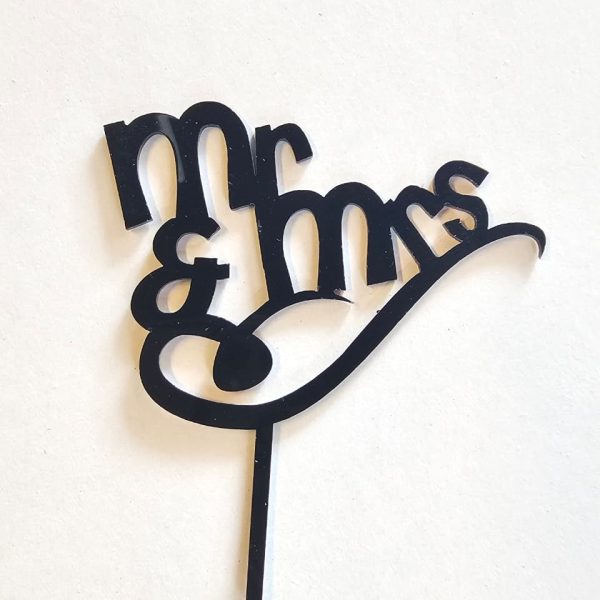 Mr and Mrs Text Topper