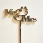 Mr and Mrs Text with Birds Topper