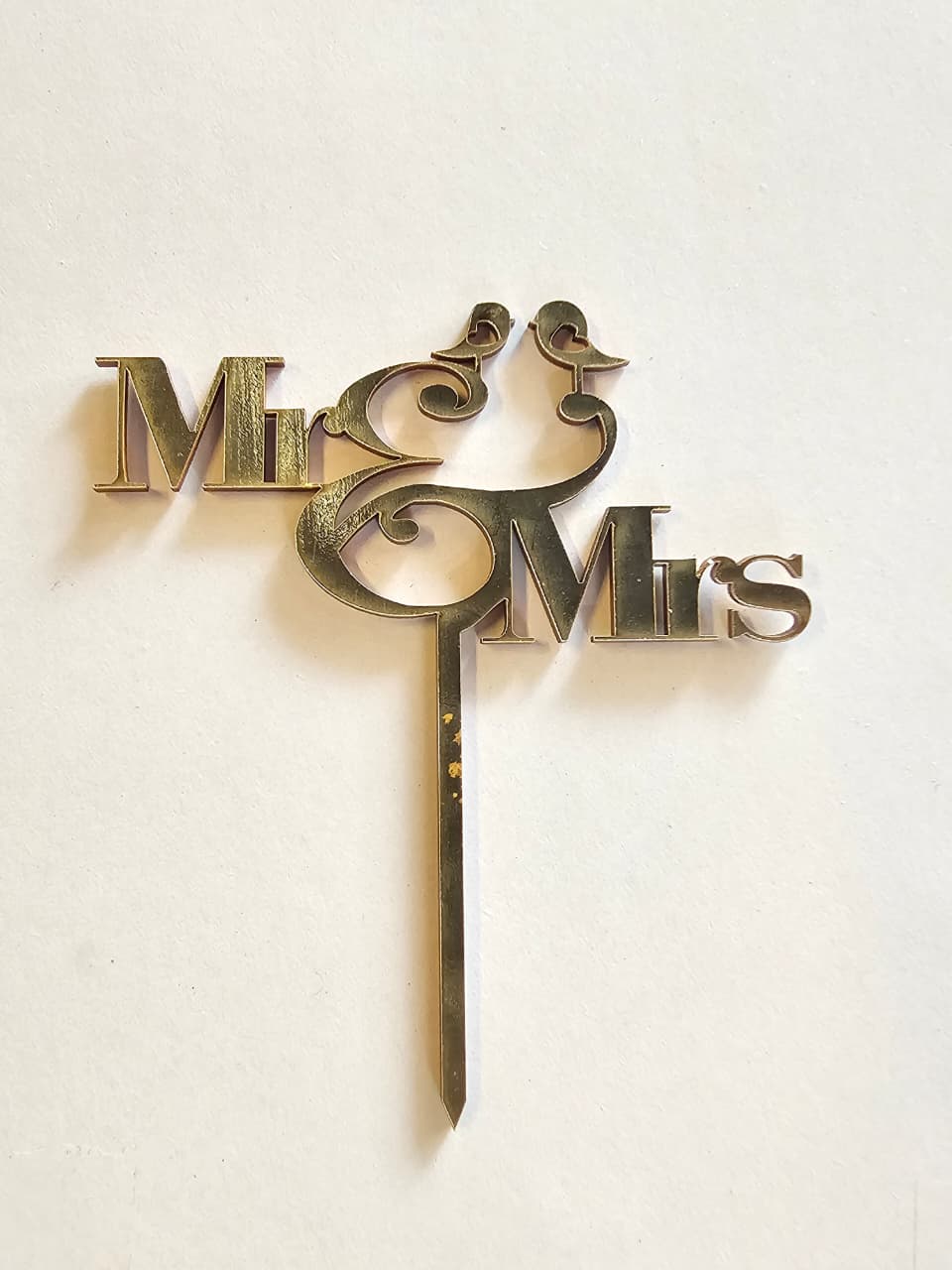 Mr and Mrs text with birds topper Mr and Mrs Text with Birds Topper - Image 1