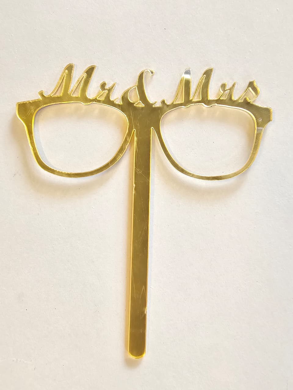 Mr and Mrs with glass topper Mr and Mrs with Glass Topper - Image 1