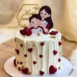 Multi Hearts Anniversary Cake