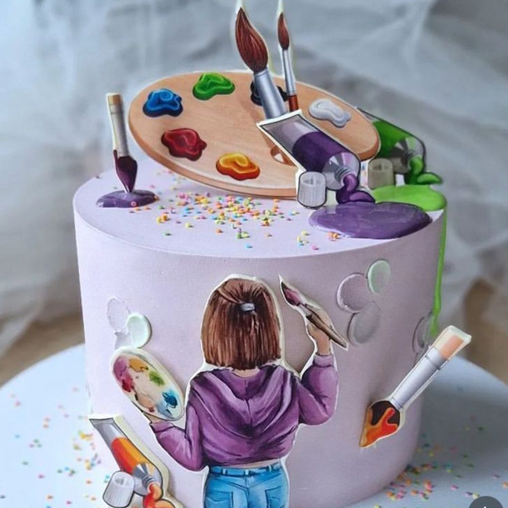 Painter Theme Cake
