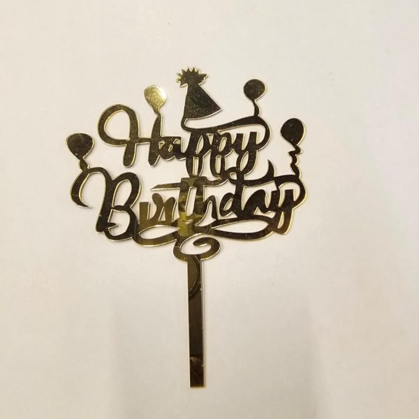 Party Hat Balloon Happy Birthday Topper