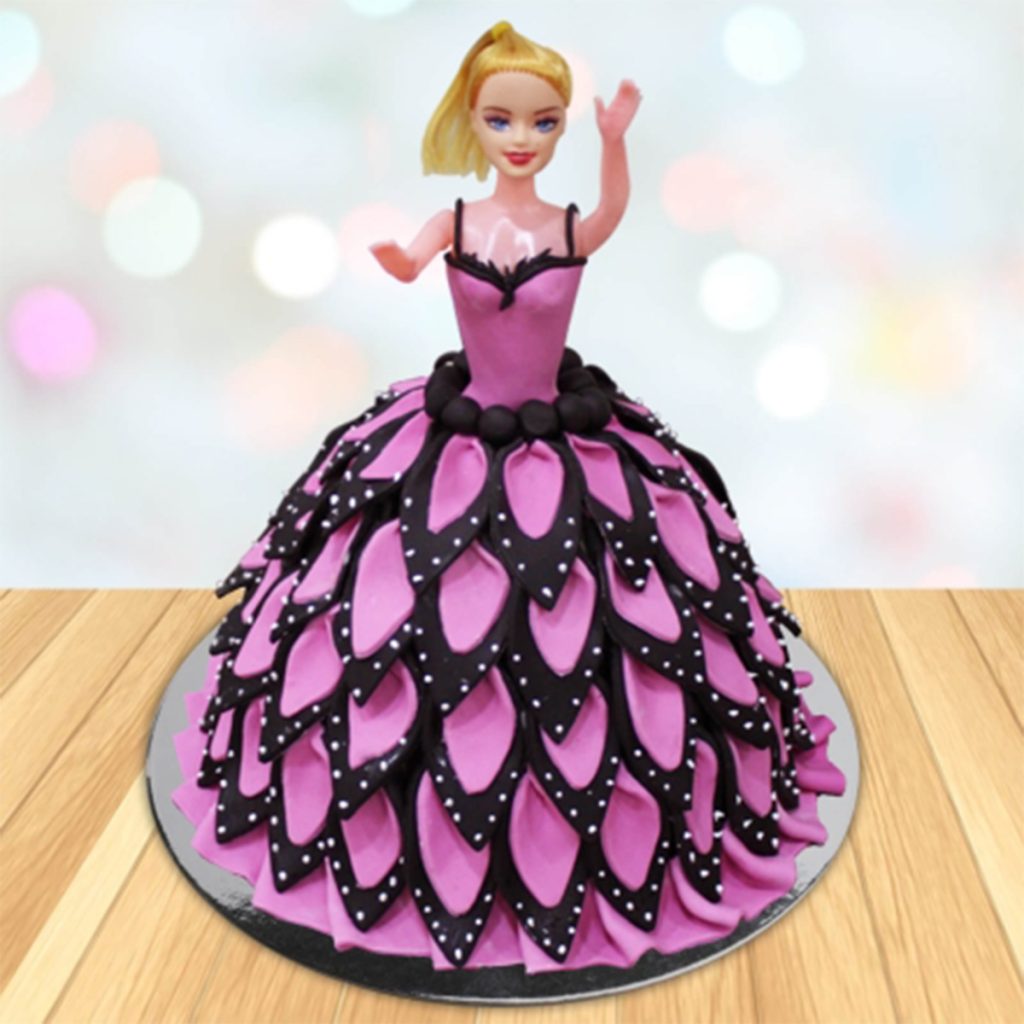 Pink Sweet Princess Barbie Doll Cake