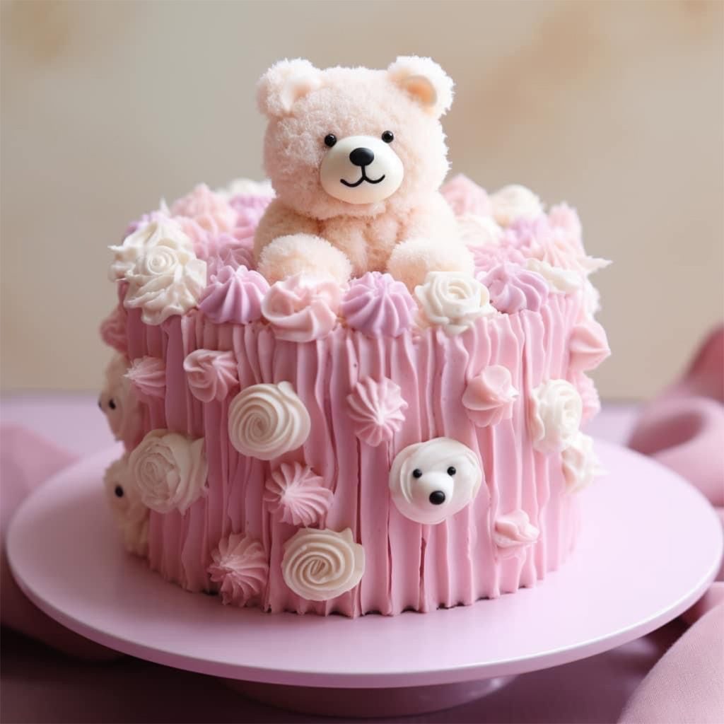 Pink Teddy Cake