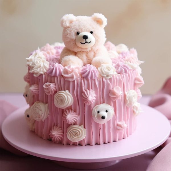 Pink Teddy Cake