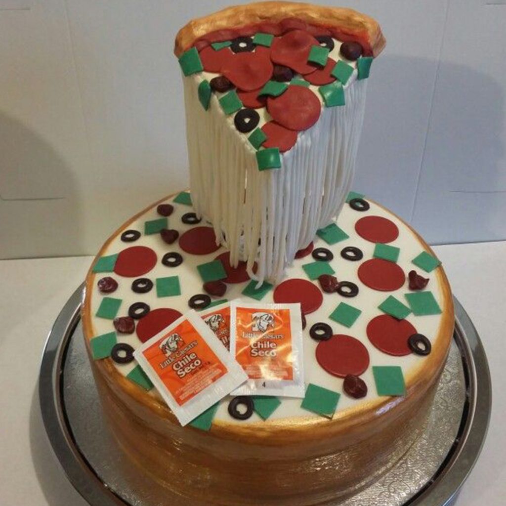 Pizza Anti Gravity Cake