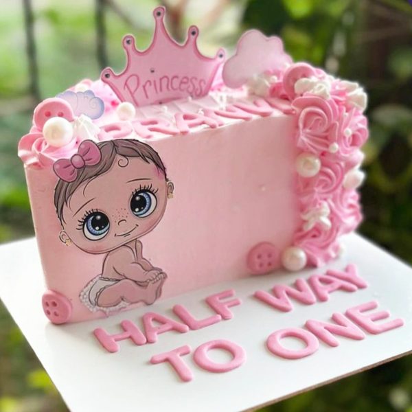 Princess Half Year Birthday Cake