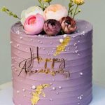 Purple Anniversary Cake
