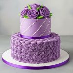Purple Swirls Designer Cake