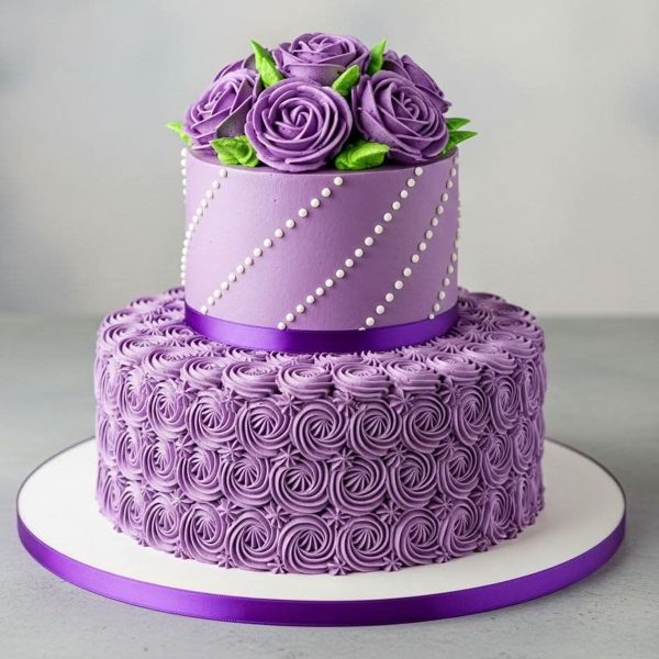 Purple Swirls Designer Cake