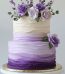 Purple Wave Design Cake
