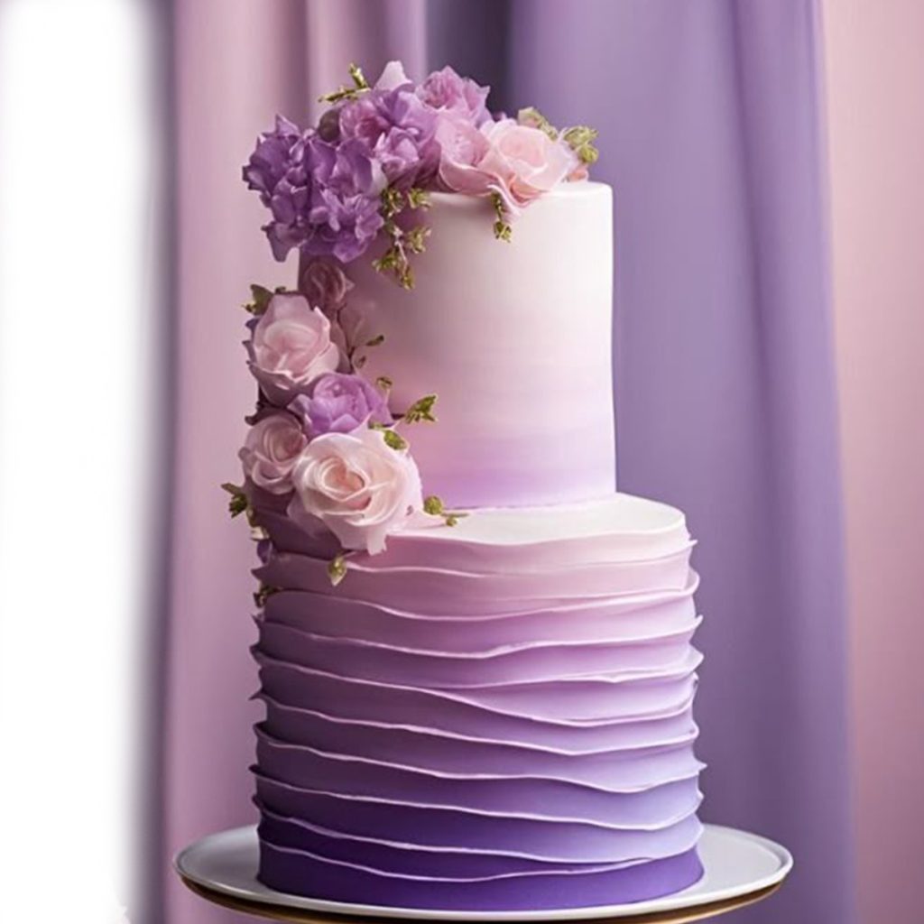 Purple Wedding Cake
