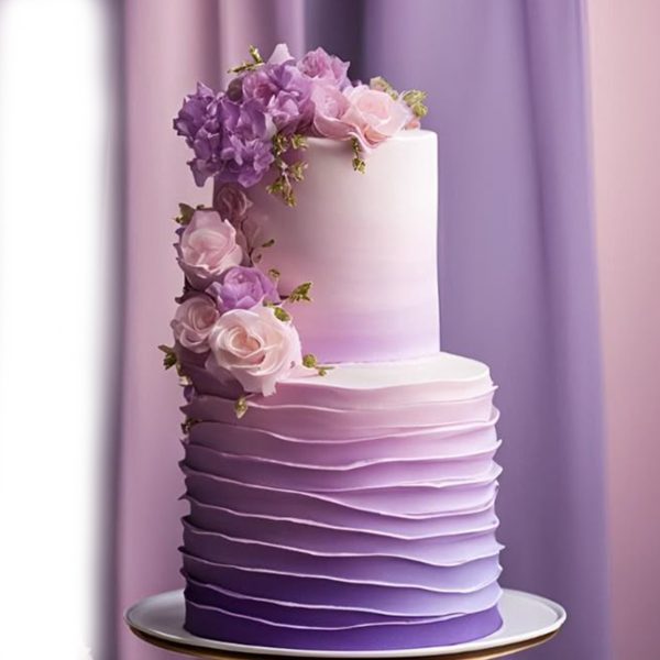 Purple Wedding Cake