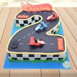 Racing Track Number Cake