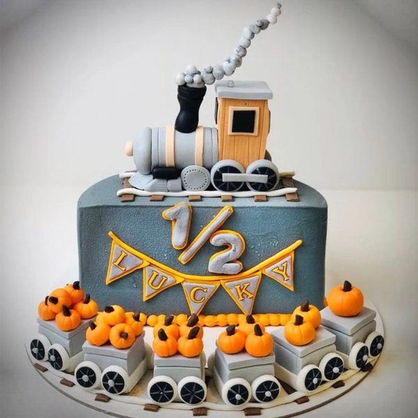 Rail Engine Half Birthday Cake