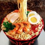 Ramen Noodles Anti Gravity Cake