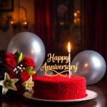 Red Anniversary Cake