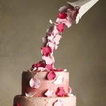 Rose Petals Spill Anti Gravity Cake