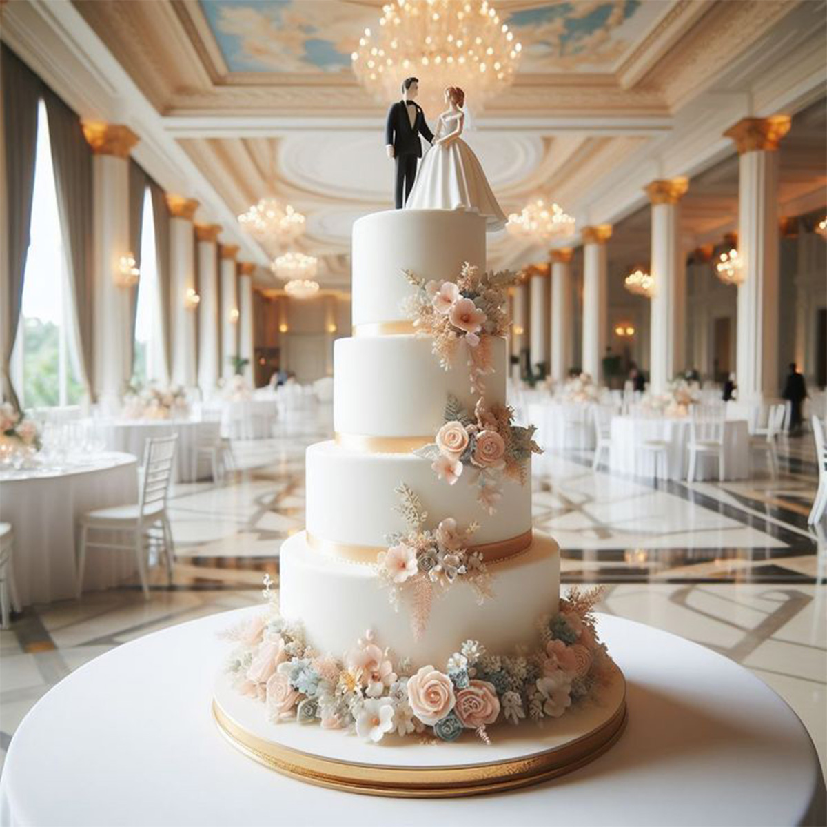 Royal Theme Wedding Cake 1 Royal Theme Wedding Cake