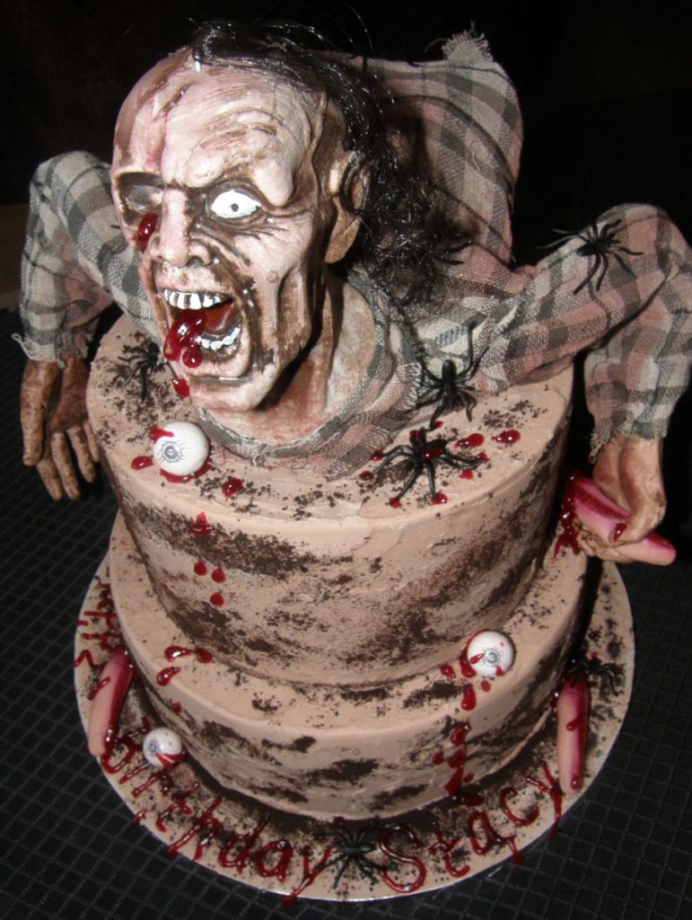 Scary Zombie Horror Themed Cake