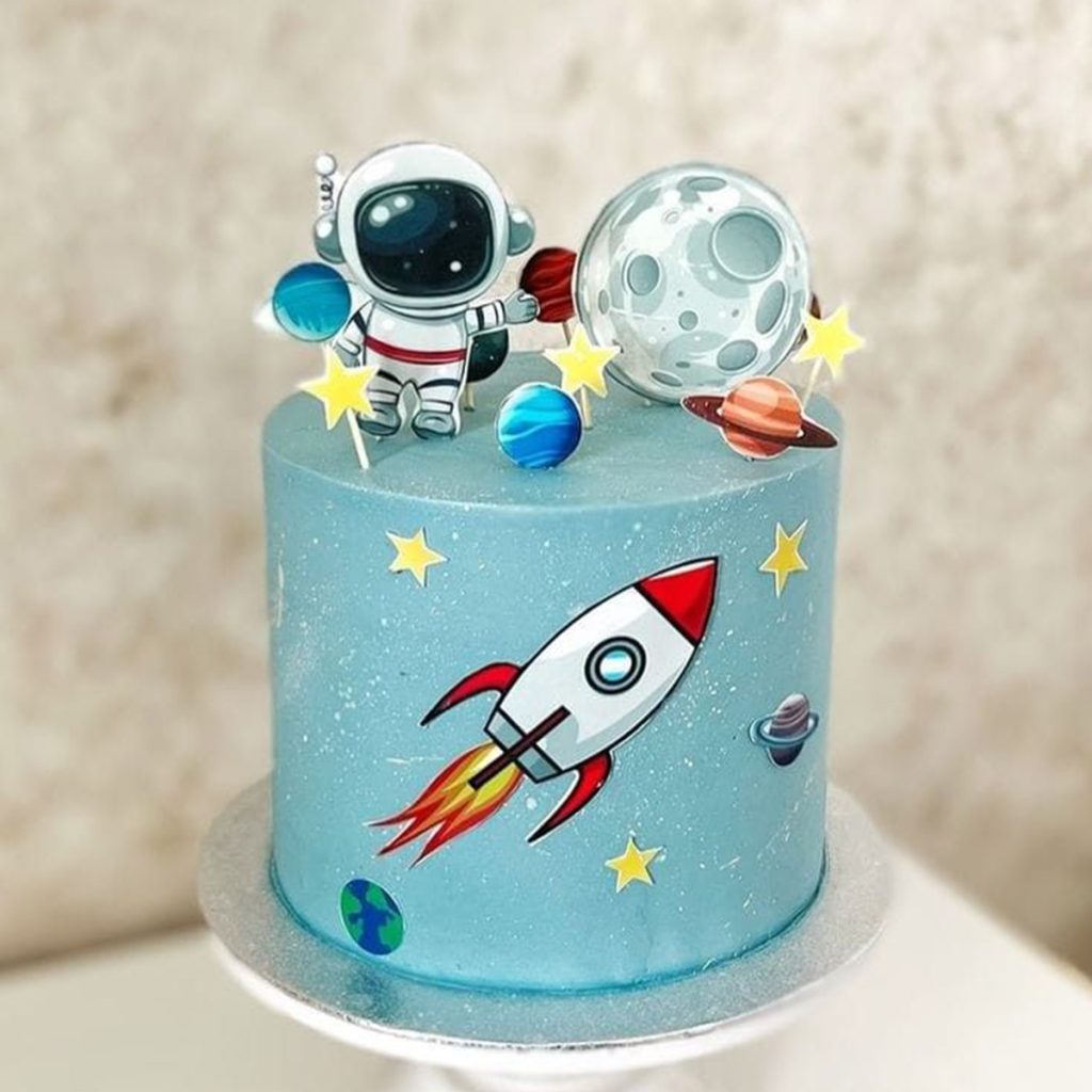 Space Themed Tall Cake