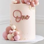 Tall Pink Themed Cake