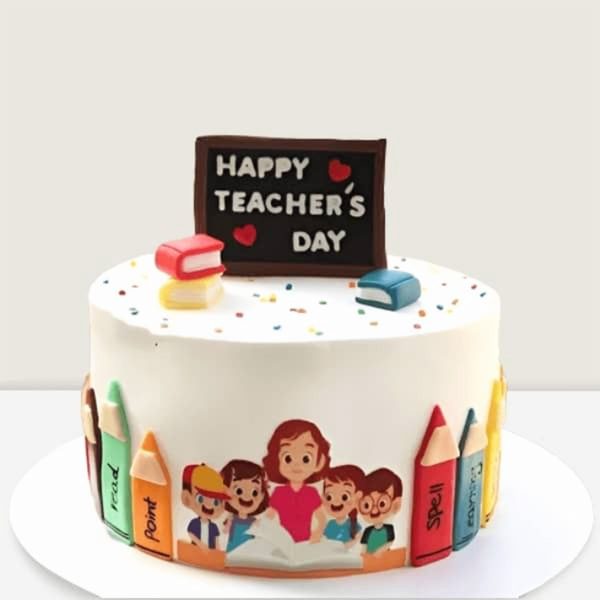 Teacher Day Theme Cake