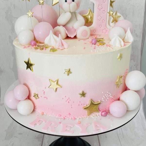 Teddy Bear 1st Birthday Cake